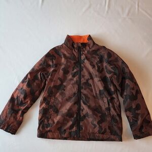 Camouflage SwissTech Boys Size 8 Jacket with Orange Accents
